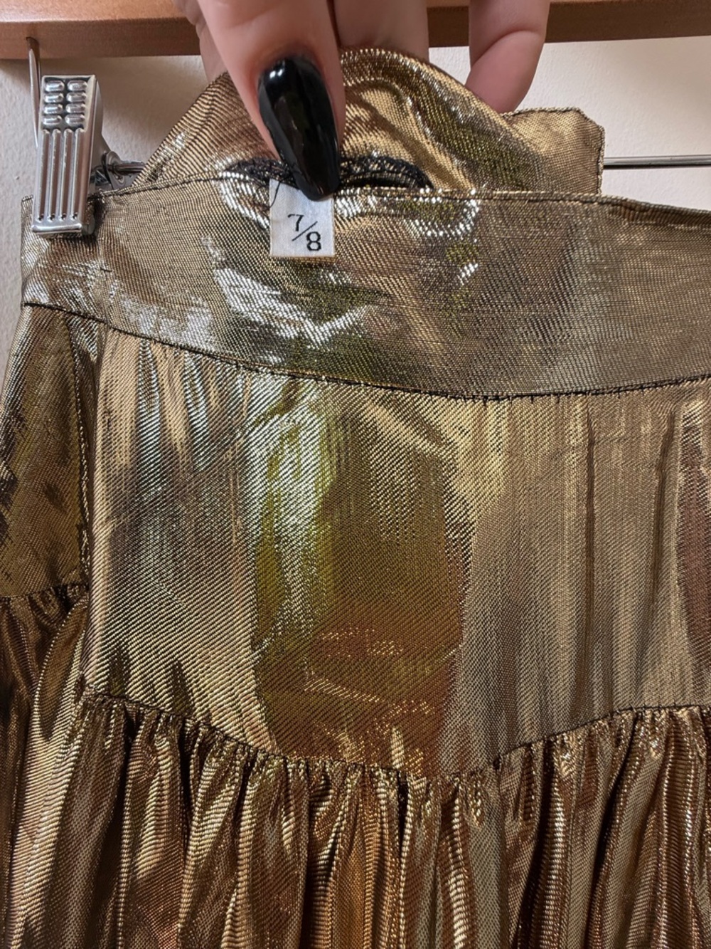 vintage lamé skirt - Picture 6 of 8